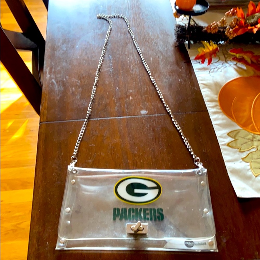 Green Bay Clear travel/game crossbody purse